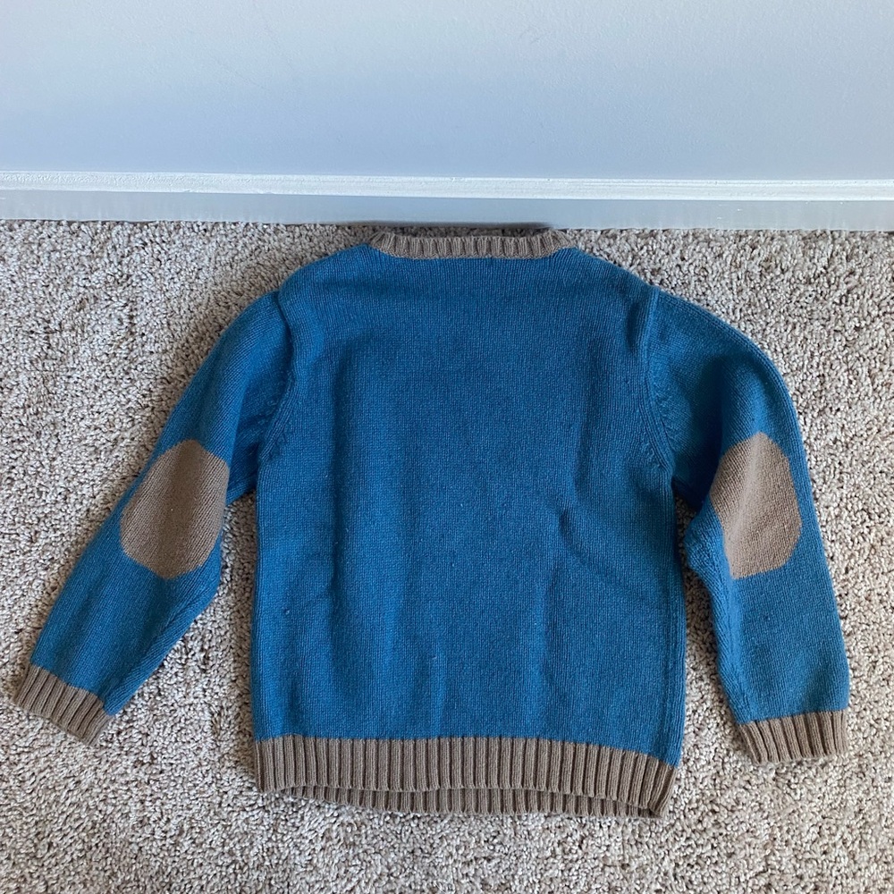 Blue and Tan Porcupine Janie and Jack Children Sweater Size 6 - Picture 3 of 7